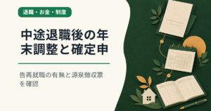 中途退職後の年末調整と確定申告｜再就職の有無と源泉徴収票を確認